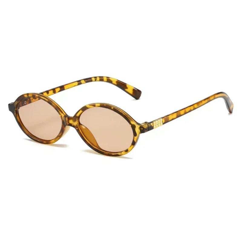 New Elliptical sunglasses For women Fashion Black Small Frame Sun Glasses Female Retro Clear Lenses Eyewear Lady Trendy UV400