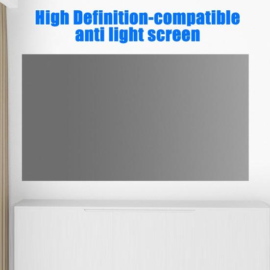 60/84/100/120-Inch Lightproof Foldable Portable Movie Screen 16:9 Daytime Viewing Anti-Light Projector Screen for Home Theater Indoor Outdoor