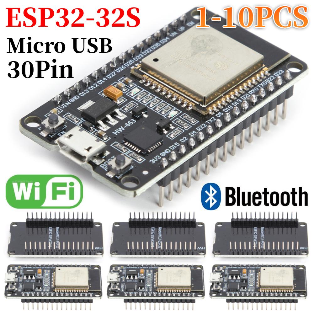 1-10PCS Development Board Module WiFi+Bluetooth ESP32 WR-32S Development Board Ultra-Low Power Consumption for Smart Home