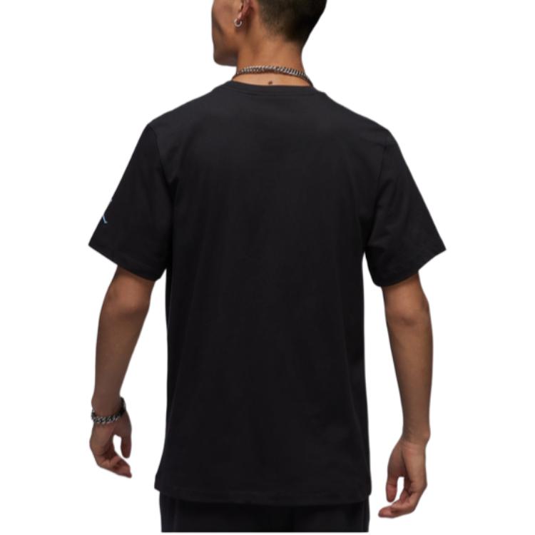 Jordan Flight Essentials Logo Print Comfortable Crew Neck Short Sleeve T-Shirt Men Tops Black FN6006-010