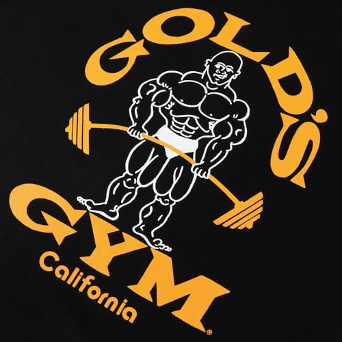 GOLD'S GYM Basic 80's T-Shirt (G5190 Eighties) Black/XL, for Training and Gym Use