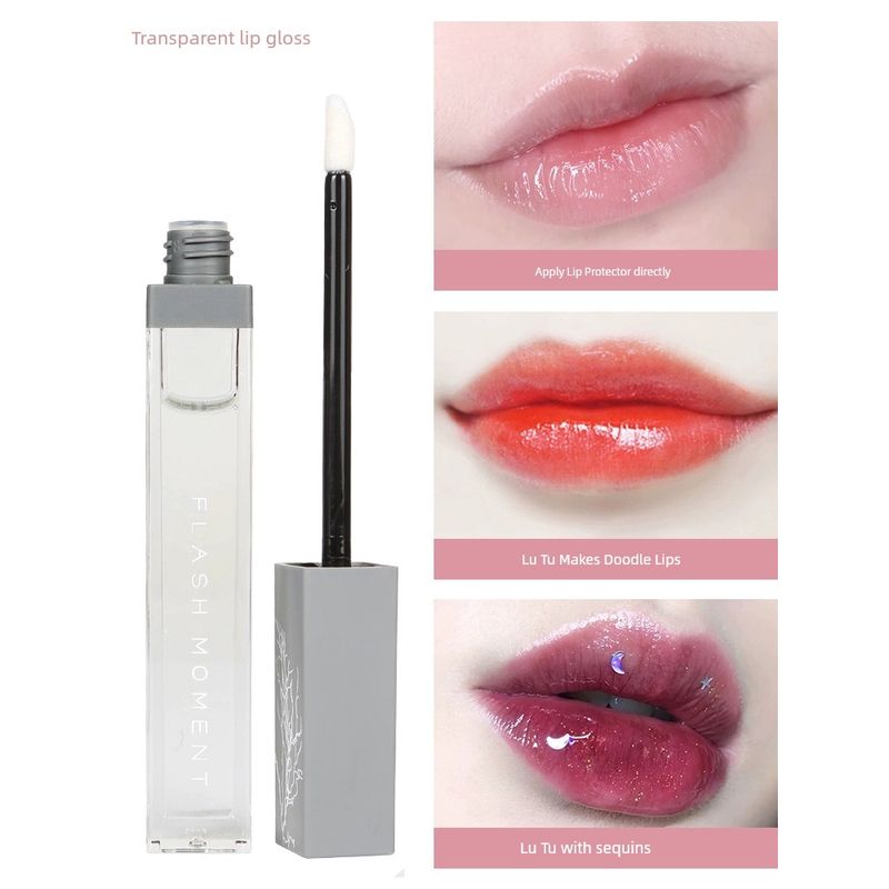 

Five-Pointed Star Stage Makeup Face Manicures Decoration Sequins Transparent lip gloss nude lip glaze sticky Sequin