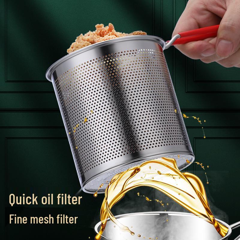 304 Stainless Steel Multifunctional Deep Fryer with Oil Filter and Induction Compatibility