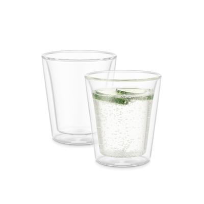 BODUM Canteen Double-Wall Glasses, 200ml, Set of 2, Insulates Hot and Cold Drinks, Double-Walled, Heat-Resistant, Microwave, Oven, Dishwasher, and Fre