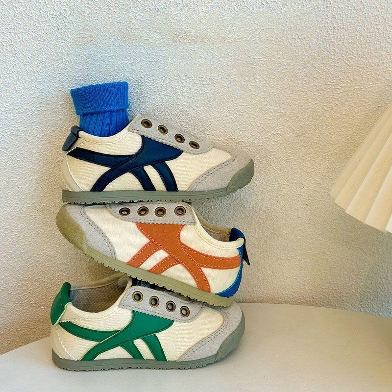 Children's canvas shoes, new spring and autumn models, casual sneakers for boys and girls, indoor shoes for kindergarten, baby Forrest Gump shoes
