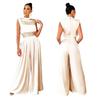 Women Sleeveless Casual Jumpsuit Fashion Female Fashionable Wide Leg Pants Fitted Waist Jumpsuit