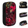 Mode Hazbins Hotels Alastor Étuis à Crayons Printemps Trousse à Crayons Porte-Stylos Sac Large pour Enfants Fournitures Scolaires Fermeture Éclair Papeterie