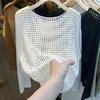 Women's European Mesh Knit Long Sleeve Top - 2025 Summer/Autumn Collection