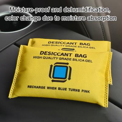 1/2Pcs 200g Reusable Desiccant Pack Color Indicating Silica Gel Desiccant Packet Dehumidification Bag Storage Bins Electronics Moisture Absorber