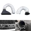 1pcs Car Front Bumper admission air Turbo Air Intake Pipe Kit ABS Turbine Inlet Kit Pipe Air Funnel Carbon Fiber Look