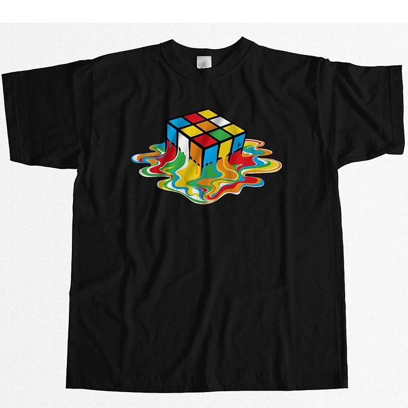 Cube Melting Rubix Sheldon Inspired By The Big Bang Theory Mens Tshirt Tops Tee