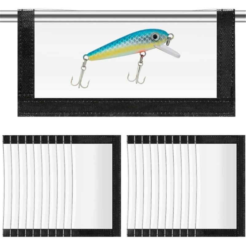 6Pcs Clear Baits Cover Lure Wrap Clear PVC Lure Cover Fishing Hook Cover for Soft Plastic Baits, Jigs Enduring