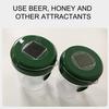 2/4Pcs Outdoor Hanging Wasp Trap Solar Powered Hornet Bee Catcher with UV LED Light Reusable Outside Garden Patio Yellow Jacket Trap Bottle