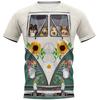 T-shirt da uomo stampata in 3D con stampa di cane animale domestico hippie a maniche corte con scollo rotondo pullover top casual