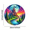 Magical Castle Metal Wall Art Waterproof Sculpture Collectible Home Decor