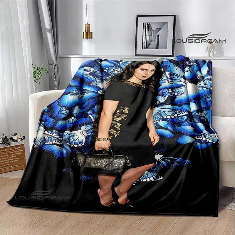 Coperta Stampa Retrò Lana Del Rey Coperta Calda alla Moda Coperta con Bordo a T Coperta per Casa e Viaggio Biancheria da Letto Regalo di Compleanno