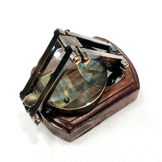 Nautical Table Decor Magnifier Clean Glass Magnifier Gift Items Brass Compaq Office