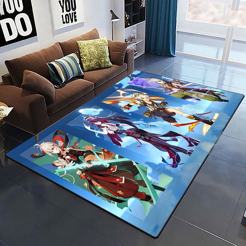 Genshin Impact Custom Carpet Home Decoration Rugs for Bedroom Yoga Mat Soft  Carpets for Living Room Soft Area Cushion
