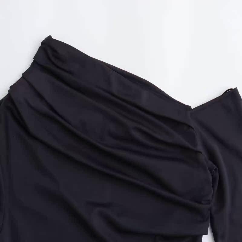 Fashion Style Winter New Women's Clothing Stylish Versatile Asymmetric Nylon Length Dress 1198460 800