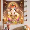 Gott Ganesha Wandteppich Esoterik Bunter Elefant Wandbehang für Religiöse Zeremonie Hindus für Zuhause Wohnzimmer Dekoration