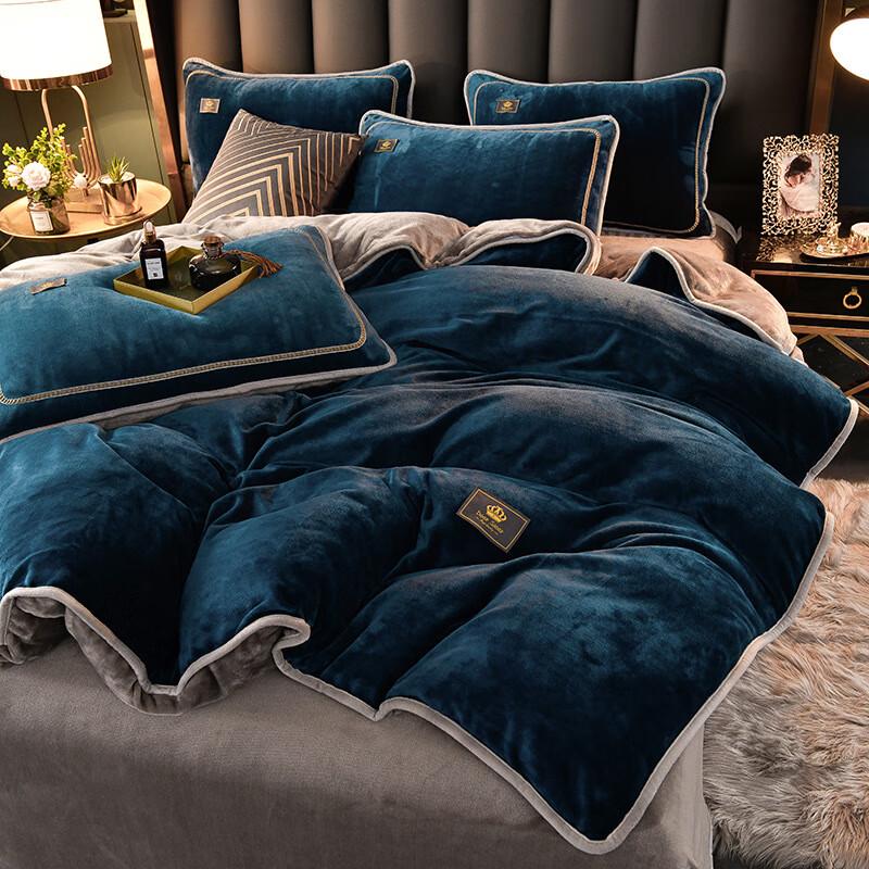 OEING Winter Coral Fleece Bedding Set