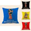 Soccer Fans World Cup 32 Teams Cotton Pillowcase With Emblem For Home Bar Lounge