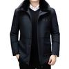 Winter business cotton-padded jacket piled and thickened medium and old lapel collar cotton-padded jacket