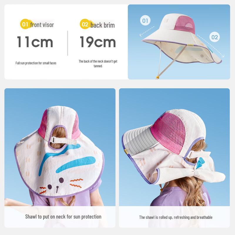 Lemonkid Kids UV Protection Sun Hat with Shawl