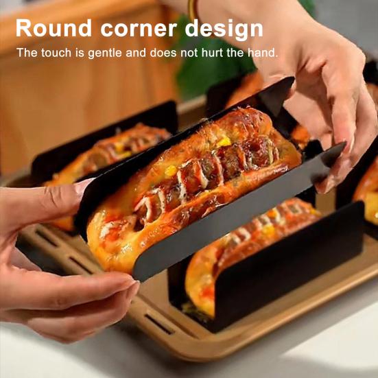 Pork Chop Bun Mold Non-stick U-shaped Bread Mold Carbon Steel Heat-resistant Biscuit Mold for Oven Use Home Baking Enthusiasts