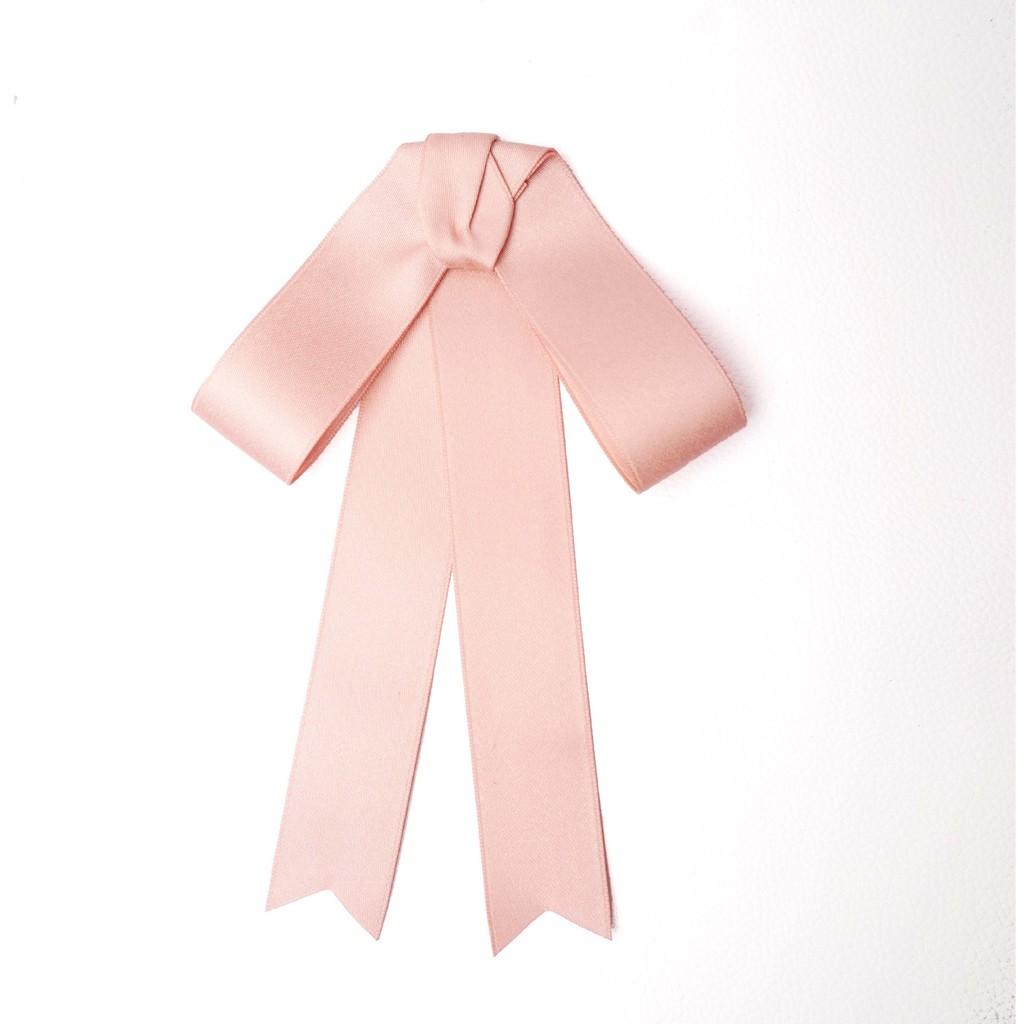 Butterfly Bow Tie Pin For Women With Satin Ribbon Elegant School Style Accessory