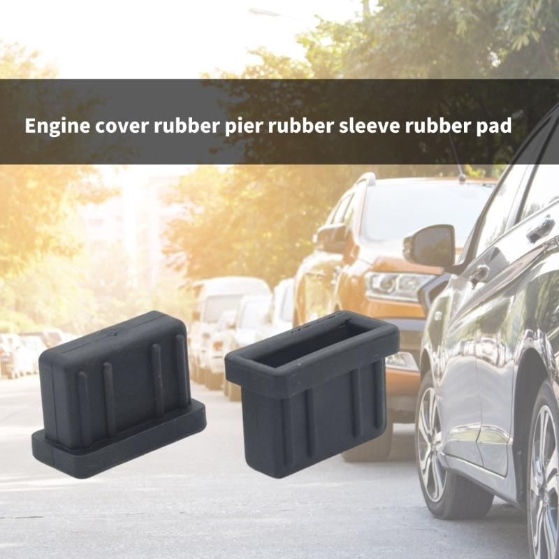 Pack of 2 Car Engine Cover Rubber Pier Sleeves Engine Cover Protectors Car Engine Cover Mount Fit for Auto 3/5/7 Succession