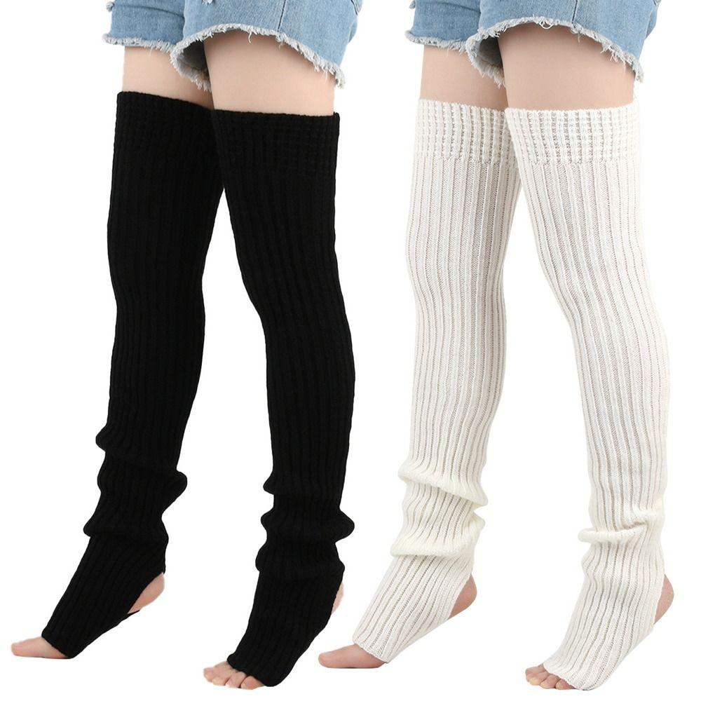 Knitted Leg Warmers Solid Color Warm Foot Cover Girl Accessories Boot Warmers  Dance Ballet Warmers