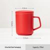 Chinese Red Ceramic Mug with Lid & Filter