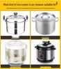 304 Stainless Steel Double Layer Steamer Rack with Egg Holder and Variable Hole Sizes