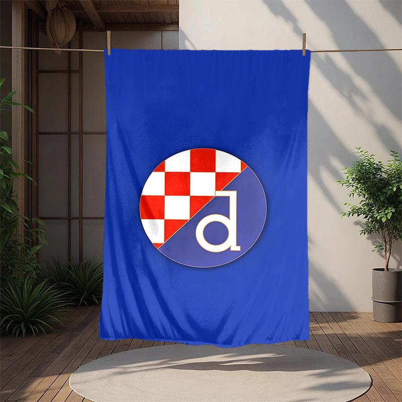 Dinamo Zagreb Flannel Blanket Soft Warm All-Season Throw, Design for Camping, Car Travel, Hiking Sofa, Bed, Office Perfect Gift for Parties