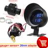 Car Digital Led Water Temperature Gauge -10-110 Celsius With Water Temp Joint Pipe Sensor 10MM Adapter 1/8NPT Voltmeter 2 IN 1