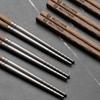 243mm Long Chopsticks Anti-slip Anti-scalding High-strength Tableware/Kitchenware Made of Wood And Pure Titanium