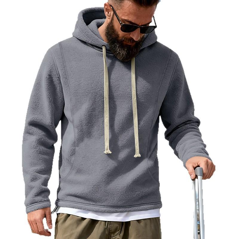 Autumn and Winter Loose Men's Hooded Thermal Sweatshirt
