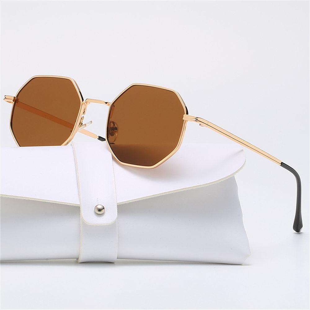 Summer UV Protection Sunglasses Fashion Polygon Sun Glasses for Women Men Trendy Classic Metal Frame Shades Eyewear