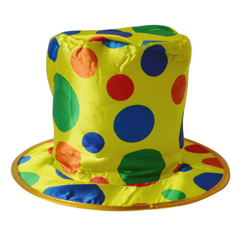 Dot Polka Clown Top Hat Halloween Party Stage Performance Prop Cosplay Accessory