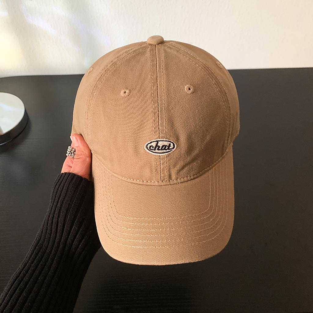 Fashion Solid Color Baseball Hat for Women Summer Cotton Embroidery Adjustable Duck Tongue Cap Girls Female Outdoor Peaked Hat