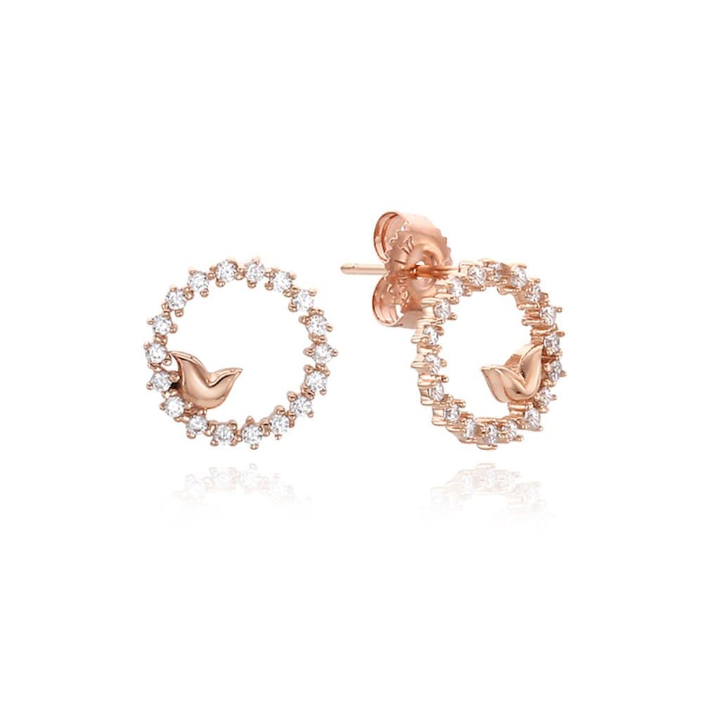 Hola Tulip Pink Silver Earrings Tessvp11569S