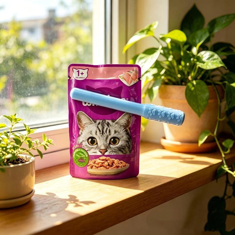 Pet Wet Food Squeezer Portable Cat Dog Wet Meal Pack Squeezing Tool Protective Nails Easy Clean Durable Squeeze Device