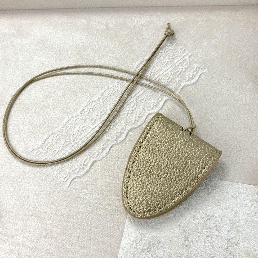 Hanging Neck Eyeglasses Storage Bag Pendant PU Leather Glasses Clip Neck Hanging Glasses Chain