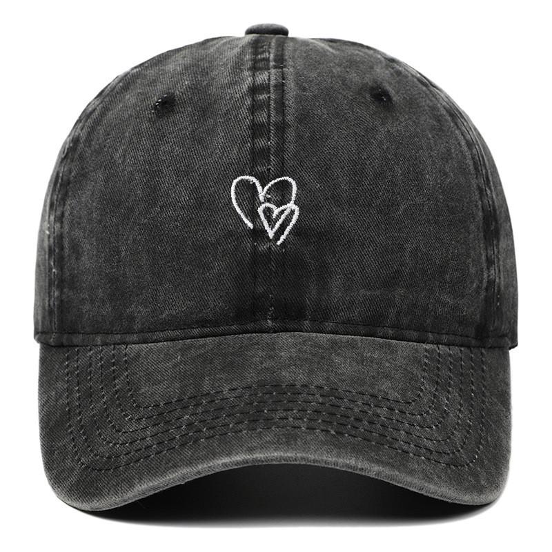 Classic Cotton Baseball Cap With Embroidered Letters For Casual Outdoor Wear