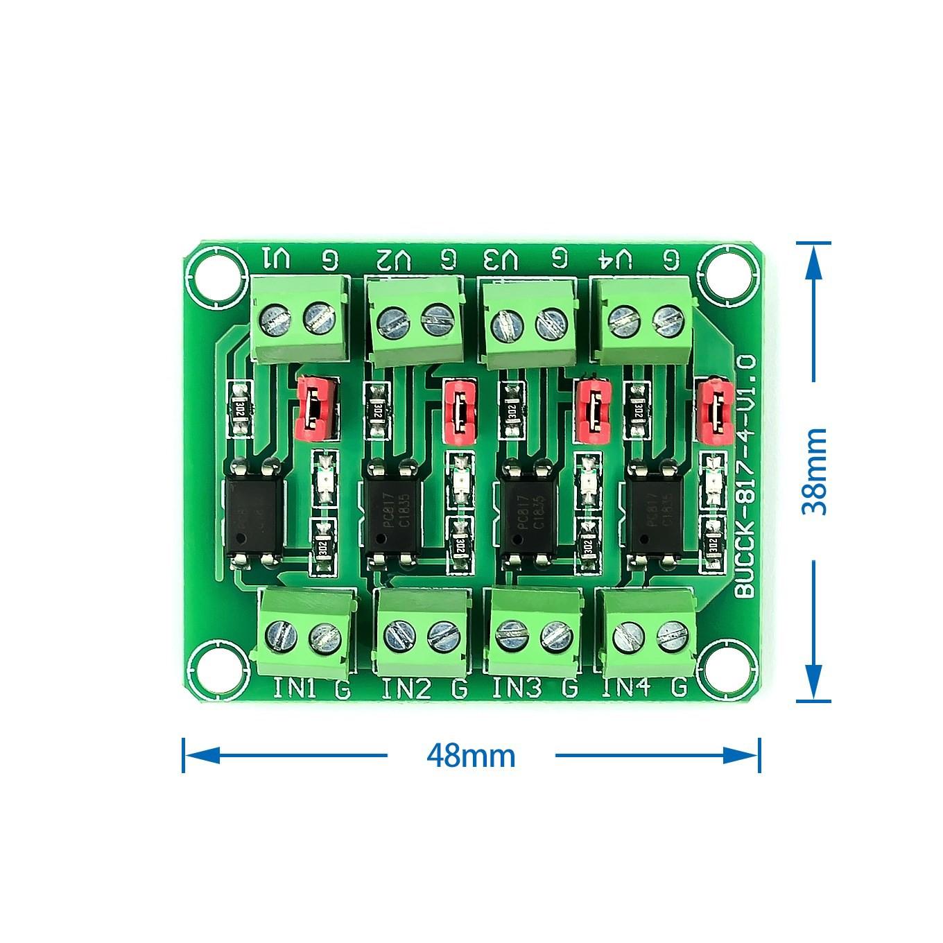 

PC817 1 2 4 8 Channel Optocoupler Isolation Board Voltage Converter Adapter Module 3.6-30V Driver Photoelectric Isolated Module for daily use (As shown-9853)-