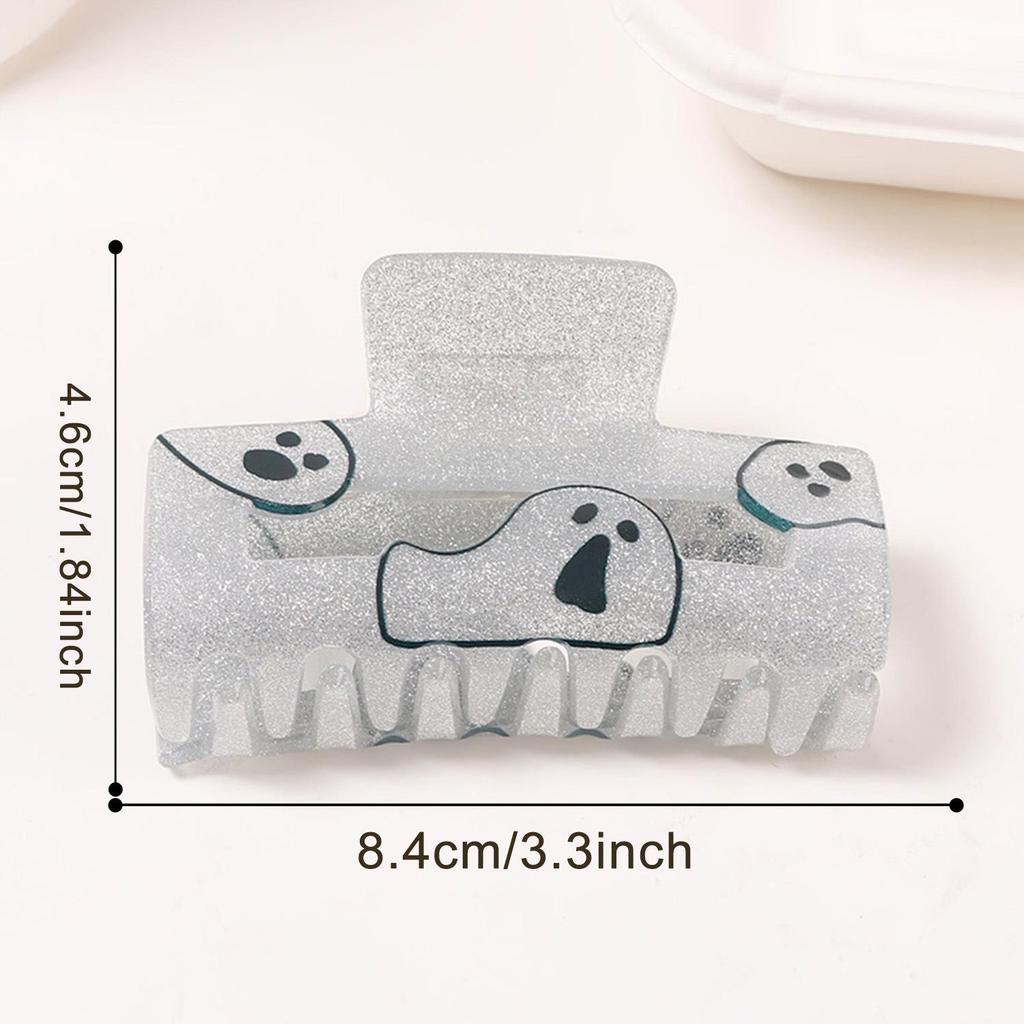 Creative Halloween Glitter Ghost & Spiderweb Hair Clip for Women