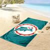 Miami Dolphins Print Beach Towel, Large Soft Quick Dry Towel for Beach Camping Swimming