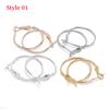 10-50pcs/lot 20 25 30 35 40 mm Hoops Earring Big Circle Hanging Earrings Findings For DIY Jewelry Making Accessories Supplies