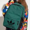 Adidas Originals Adicolor Archive Series Casual Sports Logo Print Zipper TPU Backpack Unisex Backpack Green HE9804